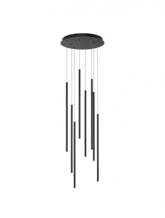 Candelabre - 9081802 Candelabru Nova Luce ELETTRA LED 40W 1760lm 3000K Aluminium Sandy Black Dimabil Triac IP20