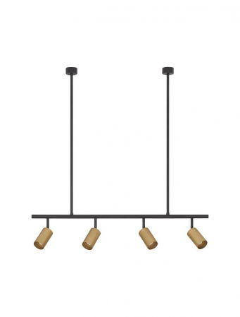 ILUMINAT INTERIOR - 9111459 Lustra Nova Luce POGNO GU10 4x10W   Aluminium Black & Gold  IP20