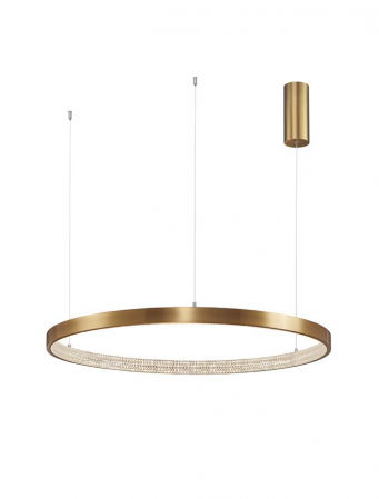 Moderne - 9285801 Suspensie Nova Luce PRESTON LED 50W 2727lm 3000K IP20 Aluminiu/Acril  Antique Gold Brass