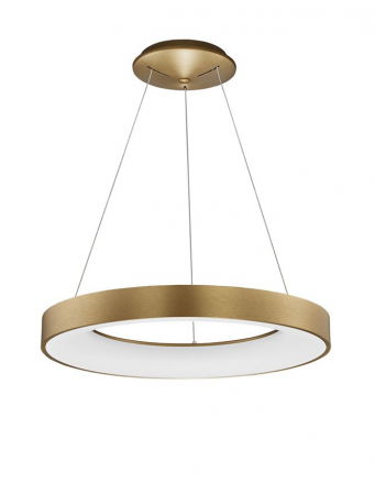 ILUMINAT INTERIOR - 9453454 Lustra Nova Luce RANDO THIN LED 50W 2864lm 3000K Aluminium & Acrylic Brushed Gold Dimabil Triac IP20
