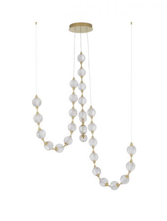 ILUMINAT INTERIOR - 9695201 Candelabru Nova Luce BRILLANTE LED 134W 8530lm 3200K Aluminium & Acrylic Gold Dimabil Triac IP20