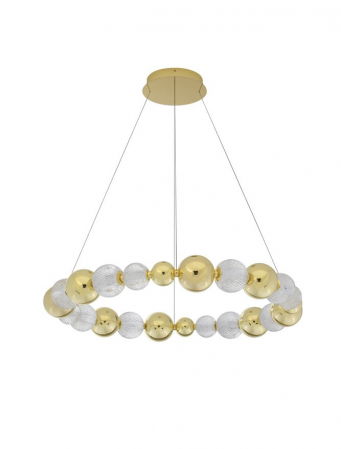 Lustre - 9695202 Lustra Nova Luce BRILLE LED 52W 3476lm 3200K  Aluminium & Acrylic Gold Dimabil Triac IP20