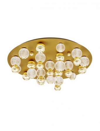 ILUMINAT INTERIOR - 9695700 Plafoniera Nova Luce BRILLE LED 90W 5171lm 3200K  Aluminium & Acrylic Gold Dimabil Triac IP20