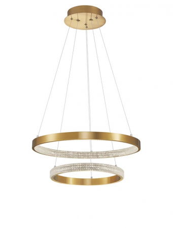 ILUMINAT INTERIOR - 9862852 Suspensie Nova Luce PRESTON LED 60W 3113lm 3000K IP20 Aluminiu/Acril  Antique Gold Brass