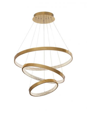 Moderne - 9862853 Suspensie Nova Luce PRESTON LED 112W 4731lm 3000K IP20 Aluminiu/Acril  Antique Gold Brass NOVALUCE