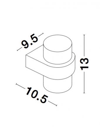 9925666 Aplica Nova Luce DARF LED 2x5W 690lm 3000K IP65 Aluminium ABS Diffuser Sandy Black CRI>80 Beam Angle 115° Light Up & Down [4]