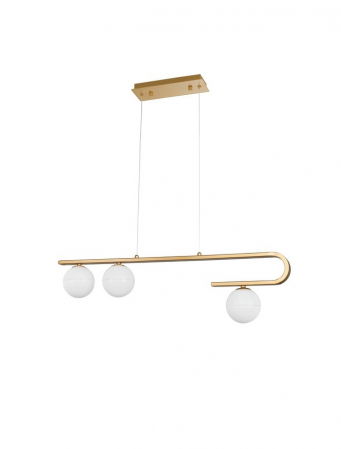 ILUMINAT INTERIOR - 9960615 Suspensie Nova Luce CANTONA G9 3x5W IP20 Metal Sticla Opal Brass Gold NOVALUCE