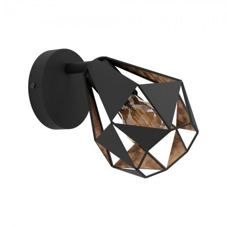 BLACK FRIDAY - Aplica Eglo Carlton 7, negru, 1xE27, D.16 cm, 43715