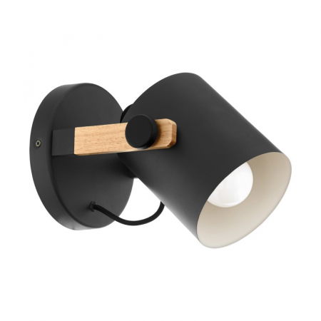 BLACK FRIDAY 2024 - Aplica vintage EGLO HORNWOOD 43046, E27 1X28W Ø170mm, Lemn, Maro