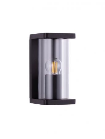 Aplice - Aplica exterior Nova Luce ADORAY 9030579 E27 1x12W    Sandy Black Die-Casting Aluminium & Clear Polycarbonate   IP65