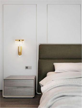 ILUMINAT INTERIOR - Aplica Nova Luce BION 9186946 LED 8W 3000K 490lm Brass Gold &Acrylic  IP20