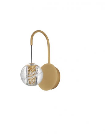 Moderne - Aplica Nova Luce LICIO 9186959 Gold Metal & Glass LED 4W 166lm 3000K IP20