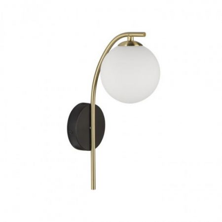 Moderne - Aplica Nova Luce SAVOY 9620160 Satin Gold & Matt Black Metal White Opal Glass G9 1x5W IP20