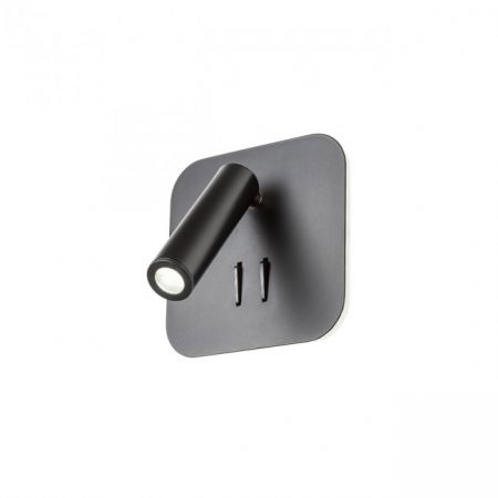 BLACK FRIDAY - Aplica REDO Quda 01-1492 SMD LED 9W 3000K 588lm IP20 Black