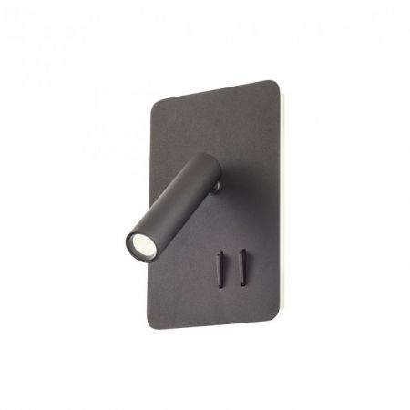 BLACK FRIDAY - Aplica Redo QUDA 01-2982 Negru mat LED 9W 465lm 3000K IP20