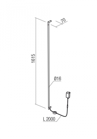 Aplica REDO STICK 01-2793 LED SAND BLACK 36W 1754 lm 3000K 20 [1]