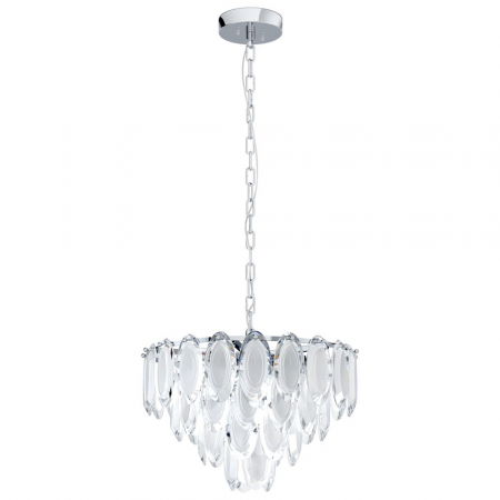 Candelabre - Candelabru EGLO CARVARIO 39721, E14 7X40W Ø485mm, Transparent, Satinat