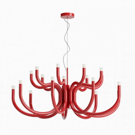 ILUMINAT INTERIOR - Candelabru Redo Luxor 01-3233 LED 81W 6083 lm 3000K Metal&Aluminiu Rosu Dimabil Triac IP20