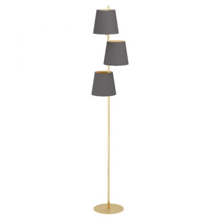 BF LAMPADARE - Lampadar EGLO ALMEIDA 2 99612, E27 3X40W, Otel, Alama periata, Tesatura, Cappuccino, Alama
