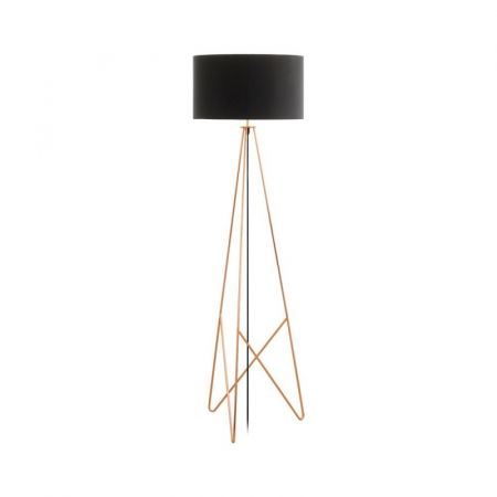 BLACK FRIDAY 2024 - Lampadar EGLO Camporale 39229, E27 60W, Negru/Cupru