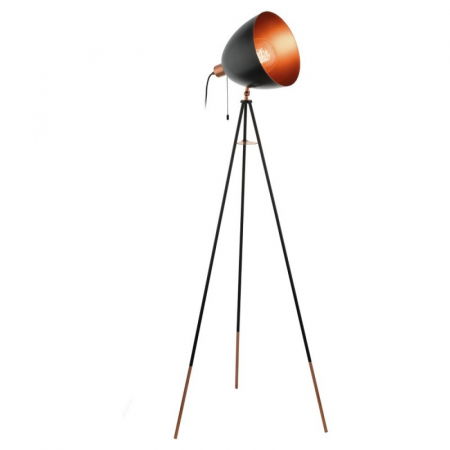 BF LAMPADARE - Lampadar EGLO Chester, 49386, E27 60W, Negru/Cupru
