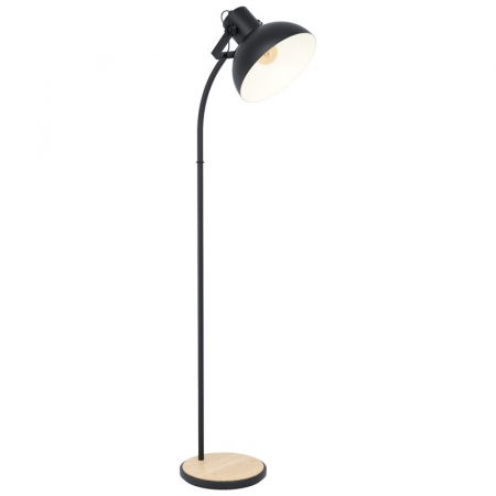 BF LAMPADARE - Lampadar EGLO LUBENHAM 43166, E27 1X28W 1600mm , Otel, lemn, negru, maro