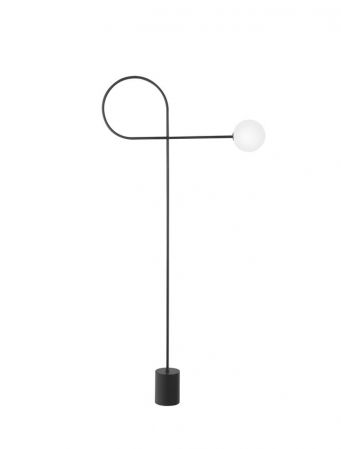 Lampadare - Lampadar Nova Luce DEDALO G9 1x5W   Sandy Black Aluminium & Opal Glass IP20
