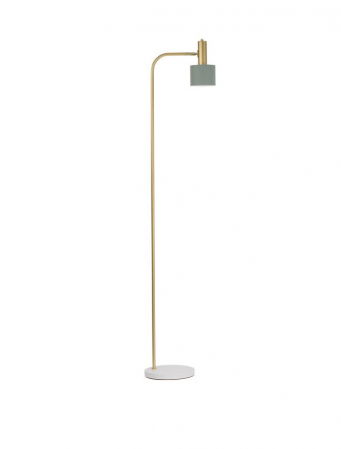 Lampadare - Lampadar Nova Luce PAZ E27 1x12W   Gold Metal Mint Metal Shade White Base IP20