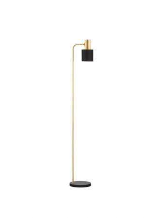 Lampadare - Lampadar Nova Luce PAZ E27 1x12W   Gold Metal Sandy Black Metal Shade Black Base  IP20