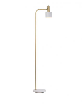 Lampadare - Lampadar Nova Luce PAZ E27 1x12W   Gold Metal White Metal Shade White Base IP20