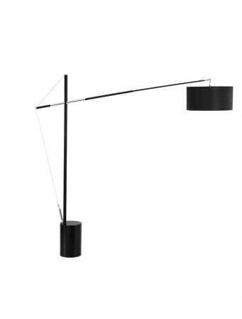 Lampadare - Lampadar Nova Luce TRACCIA E27 1x12W   Iron & Plastic Black Fabric Shade IP20