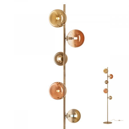 BLACK FRIDAY - Lampadar REDO ROY 01-2785 G9 MATT ANTIQUE BRASS 5 x max 10W   20