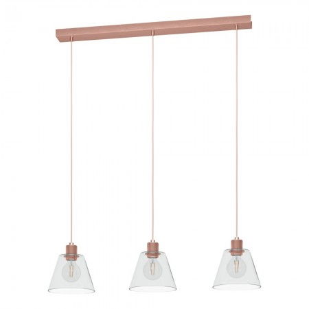 EGLO INTERIOR - Lustra Eglo Copley, rose gold, 3xE27, L.90 cm, 43632