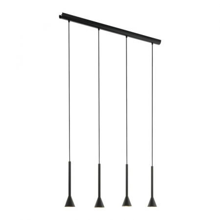 BF LUSTRE - Lustra EGLO Cortaderas, GU10, 4x5W, Otel, Negru/Auriu - 97605