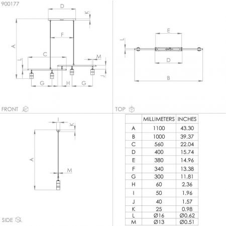 Lustra EGLO LURONE 900177, E27 4X10W, Negru, Alama [2]