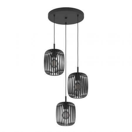 BF LUSTRE - Lustră EGLO ROMAZZINA 900686, E27, 3X40W, Oțel, Negru