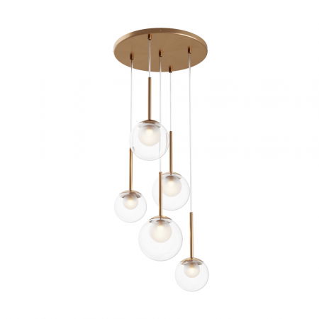 ILUMINAT INTERIOR - Lustra Maytoni Basic form MOD521PL-05G G9 5x20W -  Metal Gold IP20