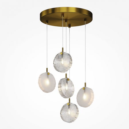 ILUMINAT INTERIOR - Lustra Maytoni Frozen MOD254PL-05BS G4 5x28W -  Metal/Glass Brass IP20