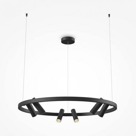 ILUMINAT INTERIOR - Lustra Maytoni Satellite MOD102PL-L42B LED 40W 3000K-4000K 4000lm Aluminiu Black IP20