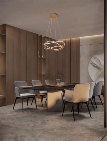 ILUMINAT INTERIOR - Lustra Nova Luce CELESTIA 9030645 LED 87W 3000K 3141lm Brass Gold Aluminium & Acrylic  Triac Dimmable IP20