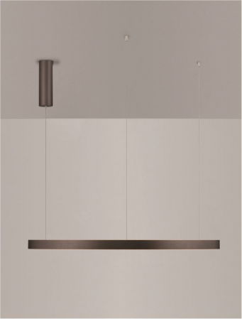 Lustra Nova Luce ELOW EN 9345651 LED 106W 3000K 4899lm Brushed BroW n Coffee Aluminium & Silicone  Triac Dimmable IP20 [3]