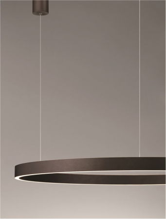 Lustra Nova Luce ELOW EN 9345651 LED 106W 3000K 4899lm Brushed BroW n Coffee Aluminium & Silicone  Triac Dimmable IP20 [5]