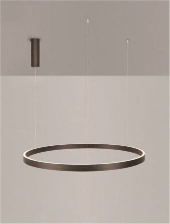 Lustra Nova Luce ELOW EN 9345651 LED 106W 3000K 4899lm Brushed BroW n Coffee Aluminium & Silicone  Triac Dimmable IP20 [6]