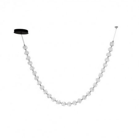 ILUMINAT INTERIOR - Lustra Nova Luce IFOS 9186813 Triac Dimmable Sandy Black & Chrome Metal & Clear Acrylic LED 119W 8798lm 3000K IP20