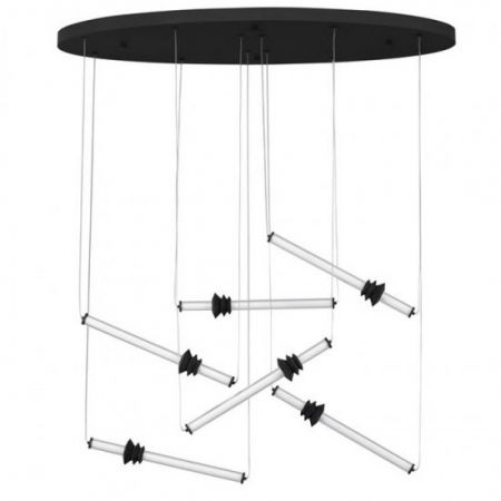 ILUMINAT INTERIOR - Lustra Nova Luce STALACTITE 9236409 Triac Dimmable Sandy Black Aluminium, Acrylic & Ceramic LED 36W 2811lm 3000K IP20