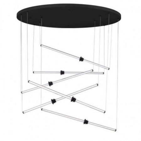 ILUMINAT INTERIOR - Lustra Nova Luce STALACTITE 9236408 Triac Dimmable Sandy Black Aluminium, Acrylic & Ceramic LED 79W 6467lm 3000K IP20