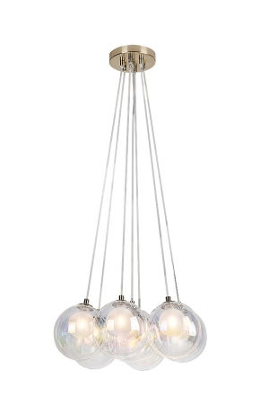 Moderne - Lustra Rabalux Rosehip G9 7x MAX 25W  metal sticlă culoarea șampaniei IP20