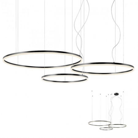 BLACK FRIDAY 2024 - Lustra REDO ORBIT 01-1967 LED 164W 4000K 14556lm Dimabil TRIAC Aluminiu Negru Mat IP20