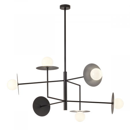 ILUMINAT INTERIOR - Suspensie REDO PLATO 01-2734 G9 SAND BLACK 6 x max.10W   IP20