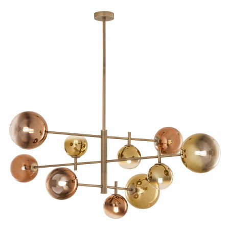 BLACK FRIDAY - Suspensie REDO ROY 01-2781 G9 MATT ANTIQUE BRASS 10 x max 10W   IP20